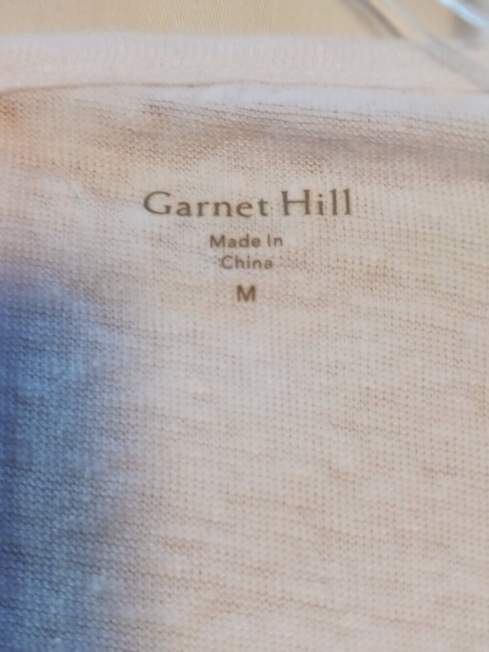 Garnet Hill Organic Linen cap- sleeve tee - Picture 4 of 9